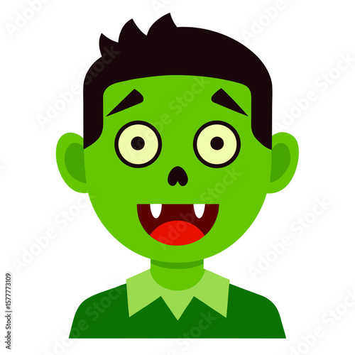 funny green apple