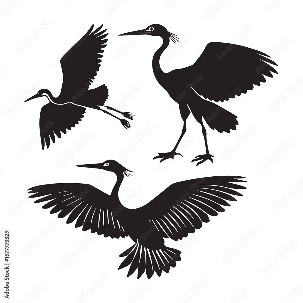 Fototapeta premium Little egret icon vector art