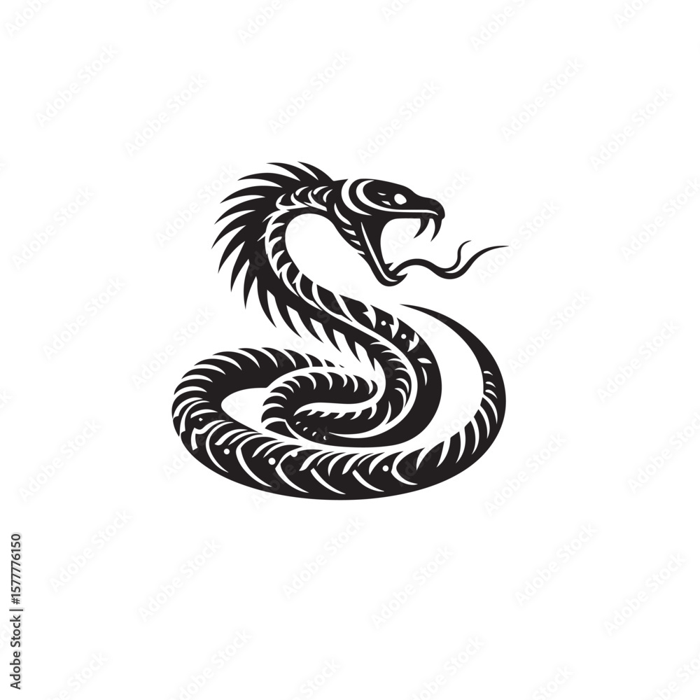 Fototapeta premium snake silhouette svg ,snake silhouette tattoo,snake silhouette clipart ,snake silhouette png