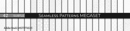 subtle grey geometric seamless pattern set
