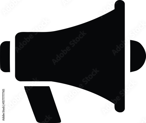 Silhouette megaphone icon..