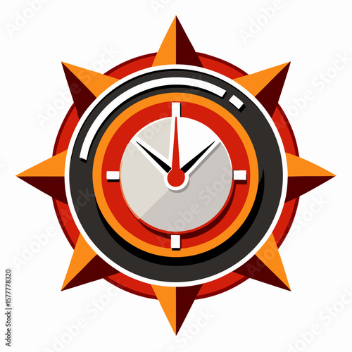 Countdown Clock Continuous Line Editable Stroke Icon