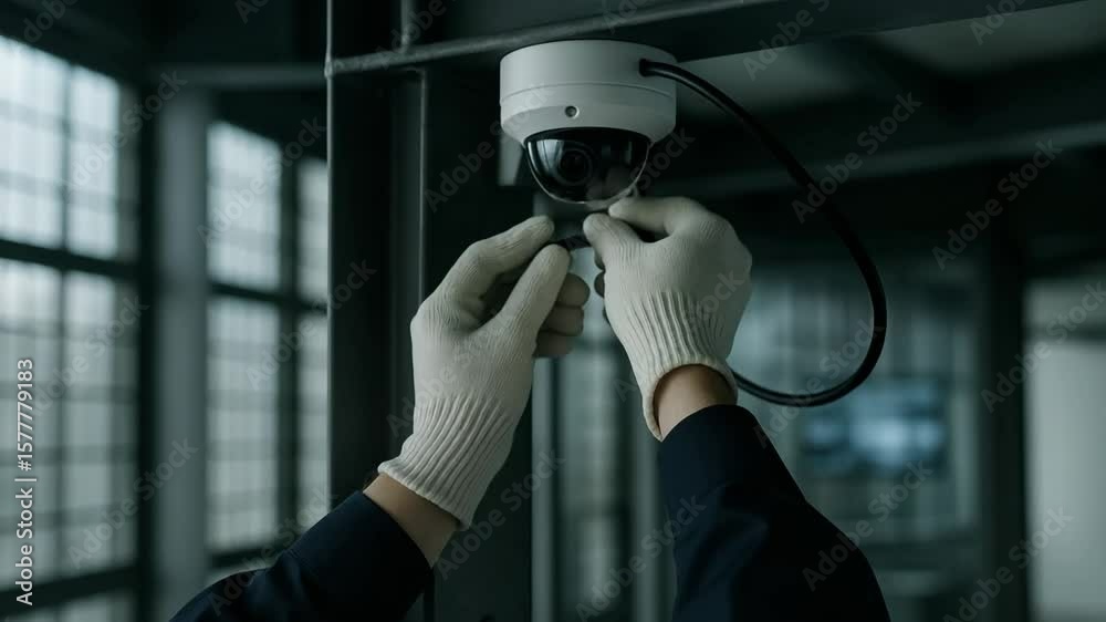 Installing security camera in industrial space surveillance setup indoor environment technical viewpoint