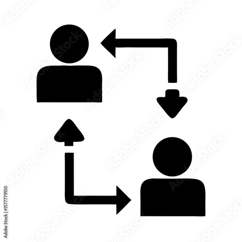 Workflow Silhouette Business Process Management Productivity Black White