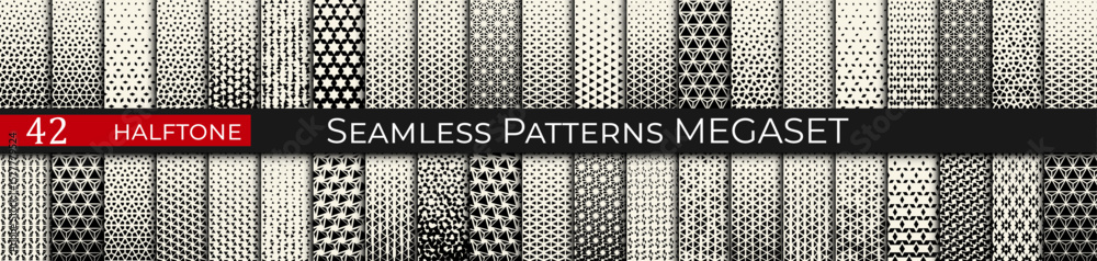 retro seamless halftone texture set retro seamless halftone texture set