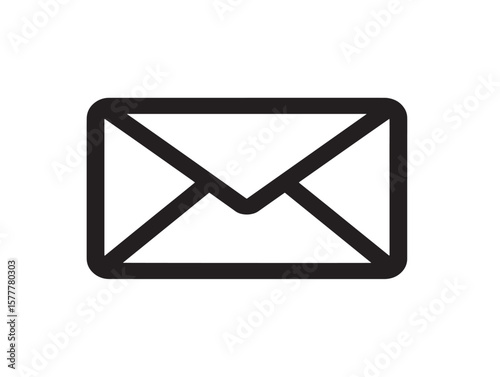 Minimal email icon with elegant 2D illustration