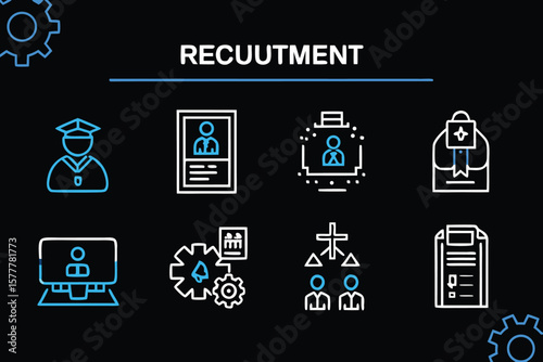 Set of vector icons for web and mobile applications including business music car people and website symbols