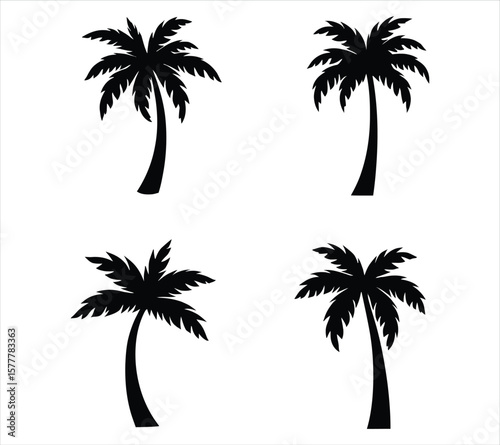 Palm Tree Hammock Scene Silhouette Pack