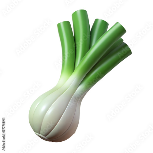 Vibrant Green Onion Bunch for Exquisite Dishes and Refreshing Flavors with Transparent Background