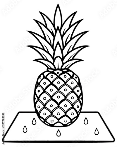pineapple on a white background