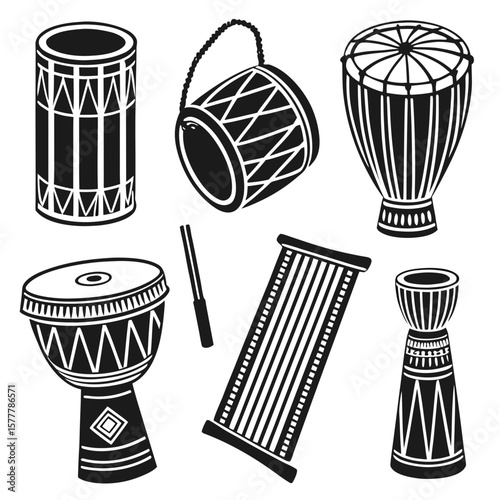 African drums and folk instruments percussion musical instruments