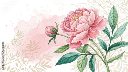 watercolor floral background