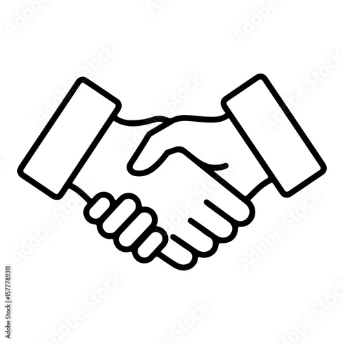 handshake icon representing agreement, partnership, and cooperation