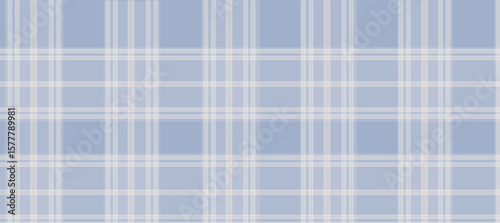 Geometric blue plaid print in pastel tones, vector background