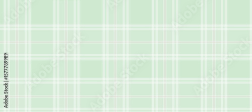 Geometric green plaid print in pastel tones, vector background