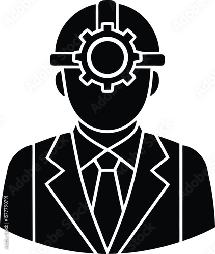 Professional Engineer Illustration | Engineering Concept Vector | Modern Industry Design Art


