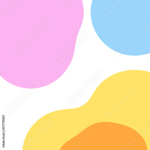 Abstract vector shapes on transparent background for decorating banners and social media posts