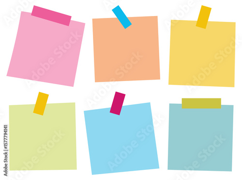 set of colorful sticky notes