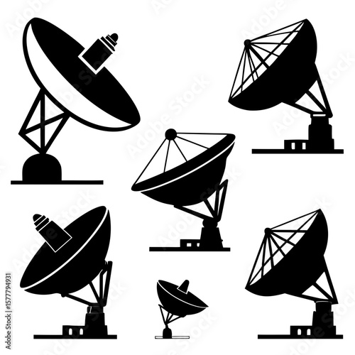 Satellite dishes communication technology radar broadcast