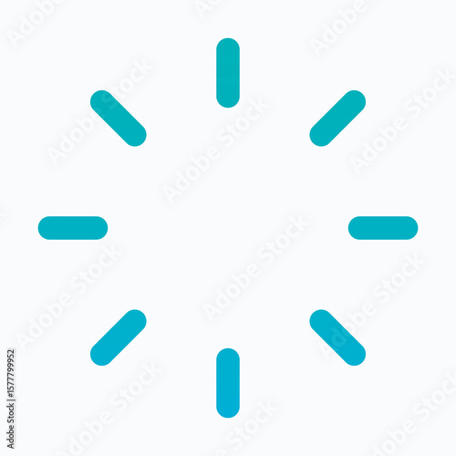 Loading Lineal Gradient Icon For User Interface, Isolated Vector Icon. 