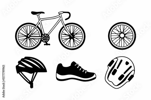 vintage bicycle vector illustration