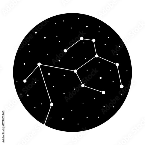 Sagittarius constellation astrology zodiac stars night heaven silhouette