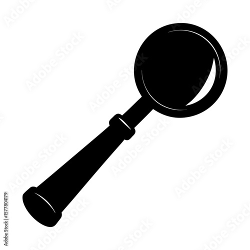 Magnifier search explore find zoom tool glass lens investigation silhouette