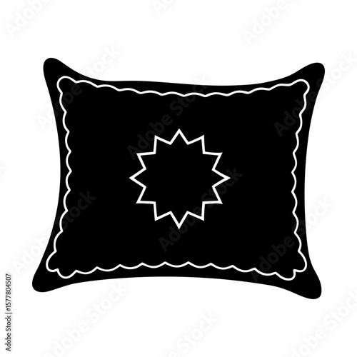 Decorative cushion pillow accent design interior home decor art silhouette