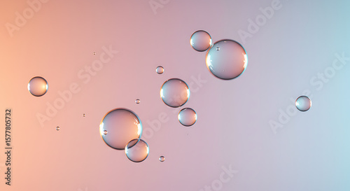 Wallpaper Mural Floating bubbles in pastel hues. Torontodigital.ca