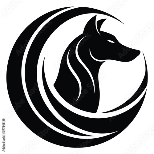 Black and White Wolf Logo: Strength & Sophistication