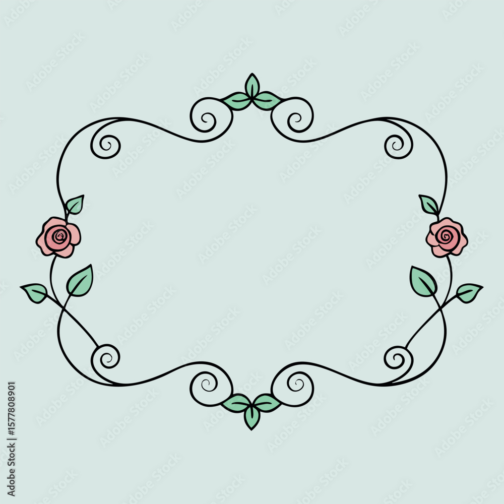 custom made wallpaper toronto digitalIntricate symmetrical floral design for elegant decor Line Art Vector Illustration