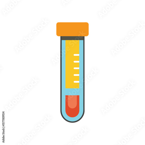 Urine test strip vector illustration on a clean white background for medical diagnostics
