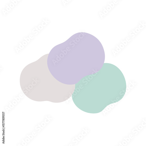 Abstract watercolor blobs in pastel pink vector design Line Art Vector Illustration