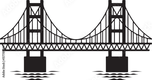 Golden Gate style

Old stone bridge

Modern suspension bridge

Bridge with city skyline background