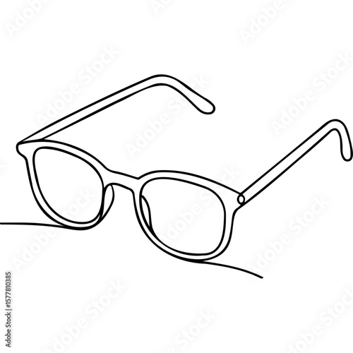 Outline illustration of reading glasses symbolizing World Sight Day  