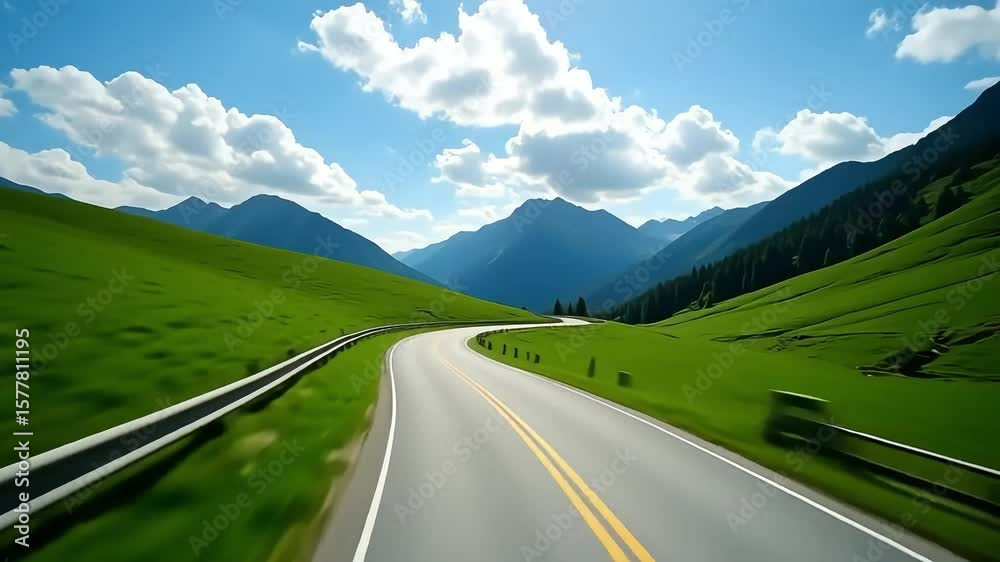 Beautiful mountain landscape scenic route road trip nature travel destination photography alps view 100 on transparent background