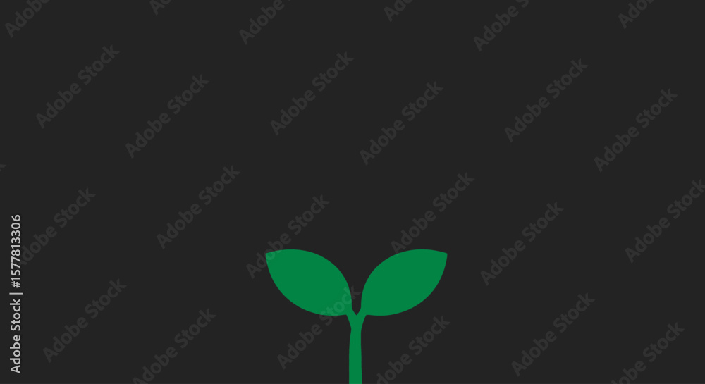 Emerging Sprout: Minimalist Green Growth Illustration Emerging Sprout: Minimalist Green Growth Illustration