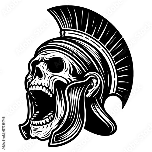 Screaming Roman Gladiator Sku...