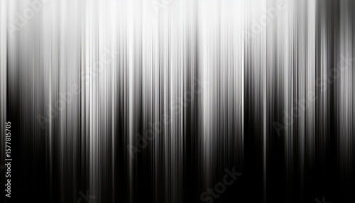 abstract art piece demonstrating a gradient transition from black to white with blurred vertical lines