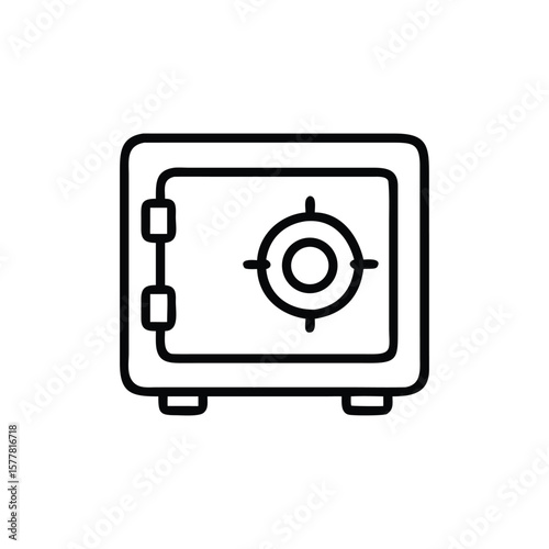Security Safe Icon with Target