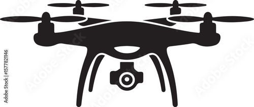 Quadcopter Drone Silhouette Vector Illustration

Top View Drone Icon Design for Technology Projects

Modern Drone Silhouette for Surveillance and Delivery Themes

Black Drone Vector with Camera for Ph
