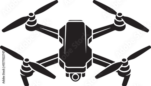 Quadcopter Drone Silhouette Vector Illustration

Top View Drone Icon Design for Technology Projects

Modern Drone Silhouette for Surveillance and Delivery Themes

Black Drone Vector with Camera for Ph