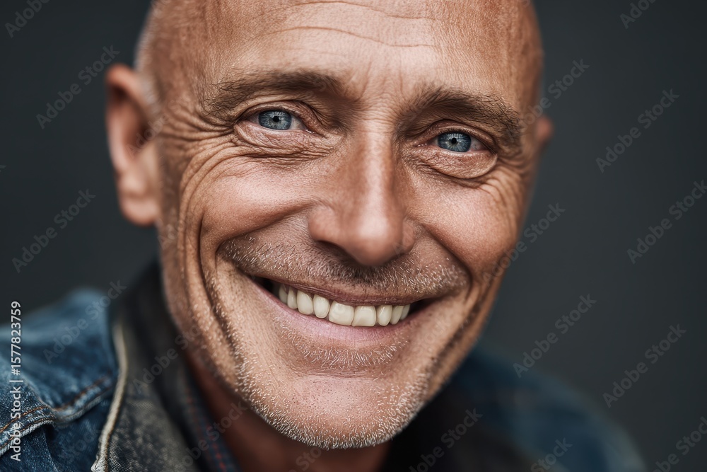 Obraz premium Happy Senior Man Portrait Close Up.