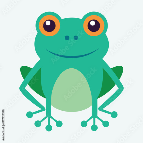 green frog vector illustration