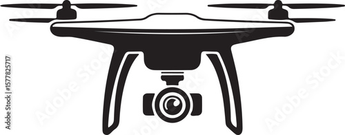 Quadcopter Drone Silhouette Vector Illustration

Top View Drone Icon Design for Technology Projects

Modern Drone Silhouette for Surveillance and Delivery Themes

Black Drone Vector with Camera for Ph