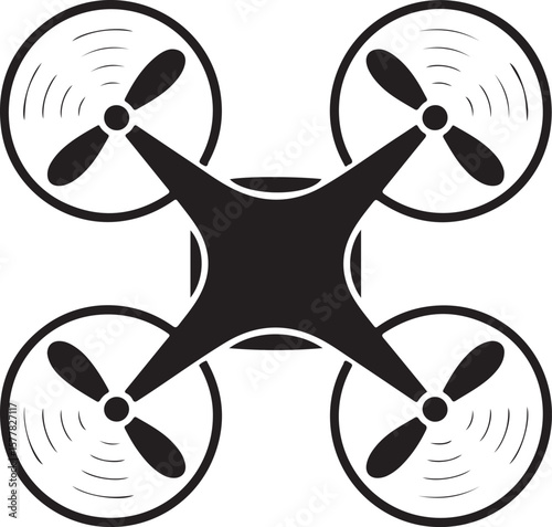 Quadcopter Drone Silhouette Vector Illustration

Top View Drone Icon Design for Technology Projects

Modern Drone Silhouette for Surveillance and Delivery Themes

Black Drone Vector with Camera for Ph