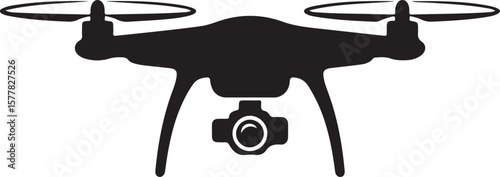 Quadcopter Drone Silhouette Vector Illustration

Top View Drone Icon Design for Technology Projects

Modern Drone Silhouette for Surveillance and Delivery Themes

Black Drone Vector with Camera for Ph