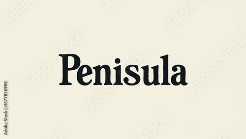 Peninsula Text Displayed in Bold Letters on a Light Background