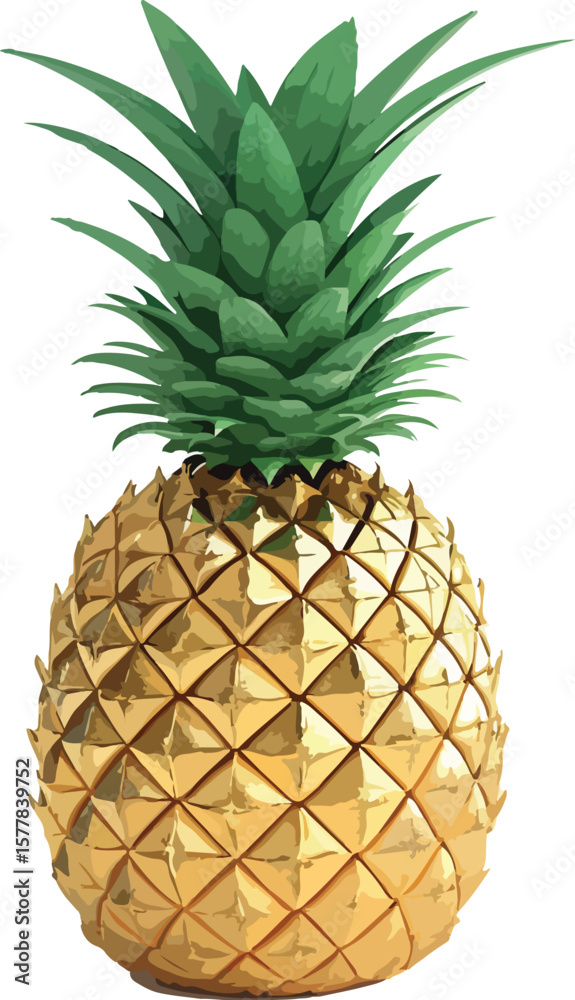 Obraz premium pineapple on white background