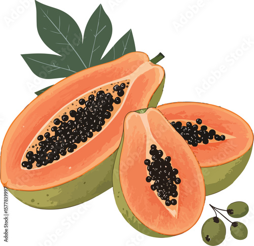 ripe papaya fruit